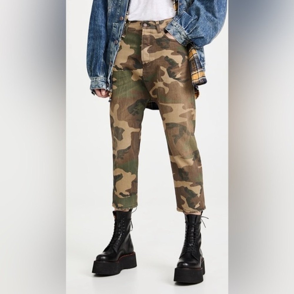 R-13 Camo Tailored Drop Jeans Size 25